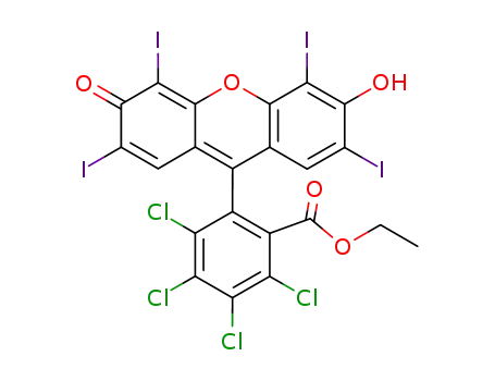 ethyl 4,5,6,7-tetrachloro-7a-(6'-hydroxy-2',4',5',7'-tetraiodo-3'-oxo-3H-xanthen-9'-yl)benzoate