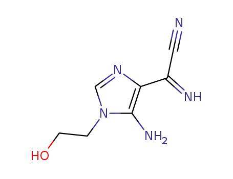 Molecular Structure of 144486-49-7 (1H-Imidazole-4-acetonitrile, 5-amino-1-(2-hydroxyethyl)-a-imino-)