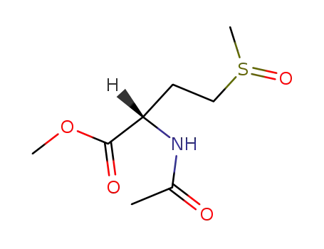 Molecular Structure of 132436-46-5 (Butanoic acid, 2-(acetylamino)-4-(methylsulfinyl)-, methyl ester, (2S)-)