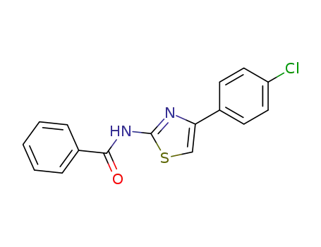 Molecular Structure of 87637-30-7 (Benzamide, N-[4-(4-chlorophenyl)-2-thiazolyl]-)
