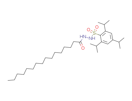 Molecular Structure of 88743-88-8 (Hexadecanoic acid,
2-[[2,4,6-tris(1-methylethyl)phenyl]sulfonyl]hydrazide)