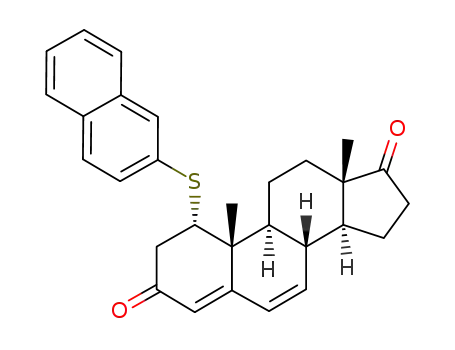 (1S,8S,9S,10R,13S,14S)-10,13-Dimethyl-1-(naphthalen-2-ylsulfanyl)-1,8,9,10,11,12,13,14,15,16-decahydro-2H-cyclopenta[a]phenanthrene-3,17-dione
