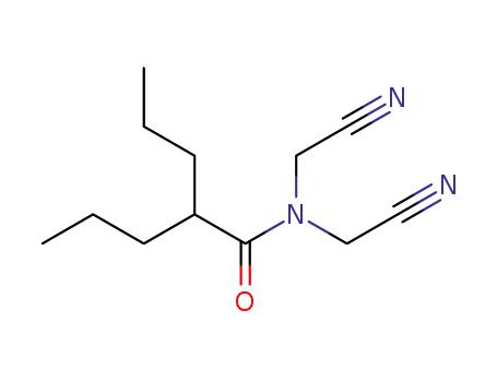 Molecular Structure of 89508-09-8 (Pentanamide, N,N-bis(cyanomethyl)-2-propyl-)