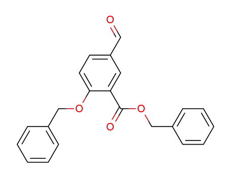Molecular Structure of 150258-60-9 (5-FORMYL-2-(PHENYLMETHOXY)-BENZOIC ACID PHENYLMETHYL ESTER)
