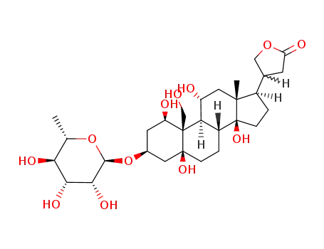 Cardanolide,3-[(6-deoxy-a-L-mannopyranosyl)oxy]-1,5,11,14,19-pentahydroxy-,(1b,3b,5b,11a,20x)-
