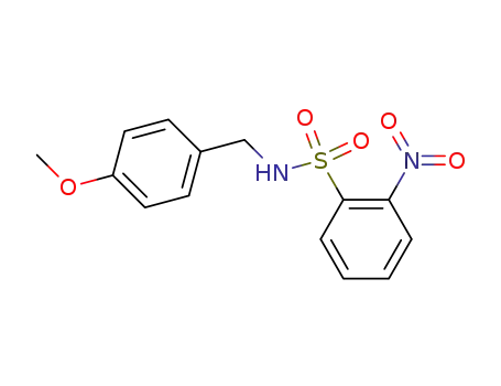 Molecular Structure of 171414-16-7 (Benzenesulfonamide, N-[(4-methoxyphenyl)methyl]-2-nitro-)