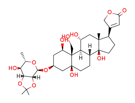 1β,5,11α,14,19-pentahydroxy-3β-(O2,O3-isopropylidene-α-L-rhamnopyranosyloxy)-5β,14β-card-20(22)-enolide