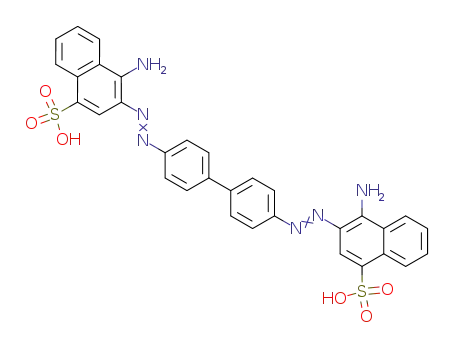 Molecular Structure of 14684-01-6 (1-Naphthalenesulfonic acid,
3,3'-[[1,1'-biphenyl]-4,4'-diylbis(azo)]bis[4-amino-)