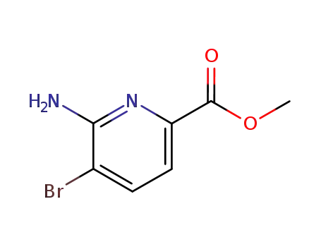 Molecular Structure of 178876-82-9 (Methyl 6-amino-5-bromopyridine-2-carboxylate)