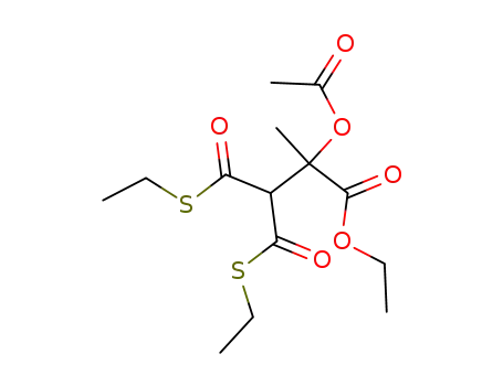 2-Acetoxy-3,3-bis-ethylsulfanylcarbonyl-2-methyl-propionic acid ethyl ester