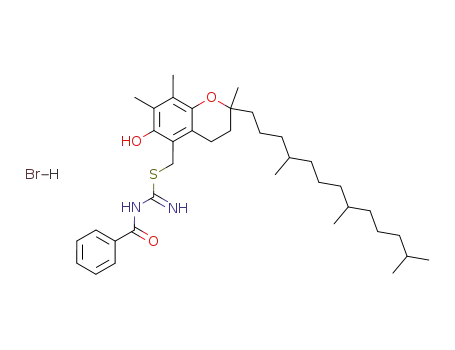 1-Benzoyl-2-[6-hydroxy-2,7,8-trimethyl-2-(4,8,12-trimethyl-tridecyl)-chroman-5-ylmethyl]-isothiourea; hydrobromide