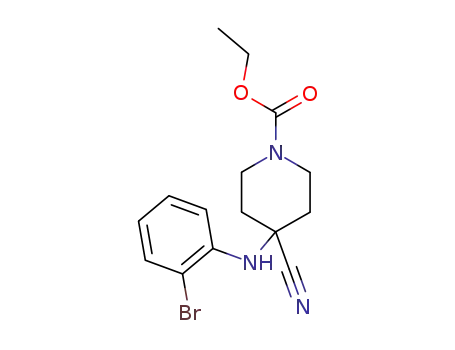 ethyl 4-(2-bromophenylamino)-4-cyano-1-piperidinecarboxylate
