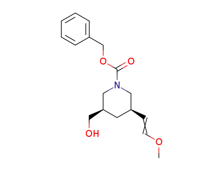 (3R,5R)-3-Hydroxymethyl-5-((E)-2-methoxy-vinyl)-piperidine-1-carboxylic acid benzyl ester