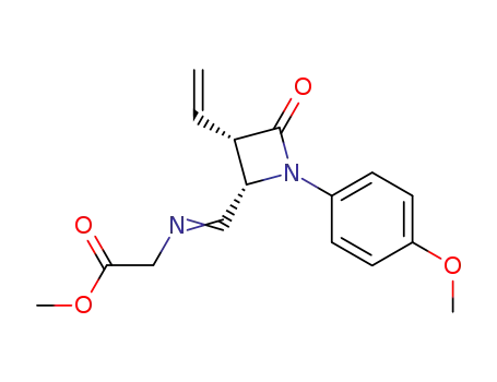 {[1-[(2S,3S)-1-(4-Methoxy-phenyl)-4-oxo-3-vinyl-azetidin-2-yl]-meth-(E)-ylidene]-amino}-acetic acid methyl ester