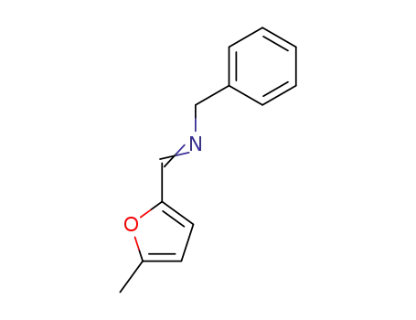 Molecular Structure of 91608-35-4 (Benzenemethanamine, N-[(5-methyl-2-furanyl)methylene]-)