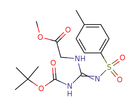 {[tert-butoxycarbonylamino-(toluene-4-sulfonylimino)-methyl]-amino}-acetic acid methyl ester