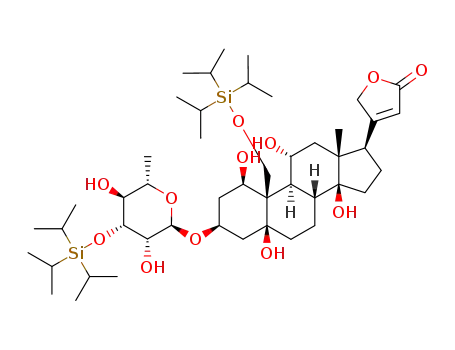 3',19-di-[(triisopropylsilyl)oxy]-3β-[(α-L-rhamnopyranosyl)oxy]-1β,5,11α,14-tetrahydroxycard-20(22)-enolide
