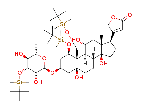 1β,3',19-tri-[(tert-butyldimethylsilyl)oxy]-3β-[(α-L-rhamnopyranosyl)oxy]-5,11α,14-trihydroxycard-20(22)-enolide