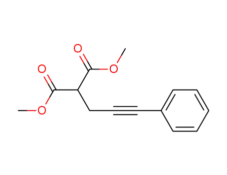 Molecular Structure of 346621-58-7 (Propanedioic acid, (3-phenyl-2-propynyl)-, dimethyl ester)