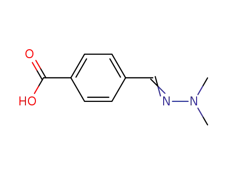Molecular Structure of 117260-07-8 (Benzoic acid, 4-[(dimethylhydrazono)methyl]-)
