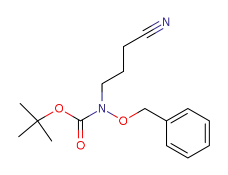 Molecular Structure of 489452-95-1 (Carbamic acid, (3-cyanopropyl)(phenylmethoxy)-, 1,1-dimethylethyl
ester)