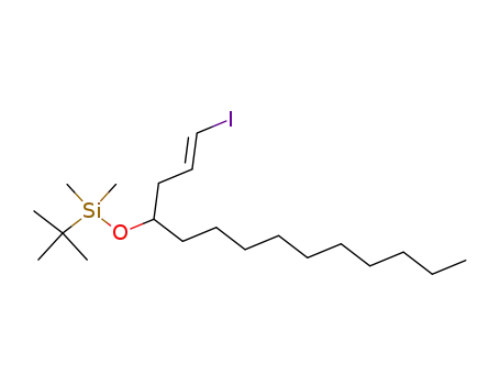 Molecular Structure of 502150-94-9 (Silane,
(1,1-dimethylethyl)[[1-[(2E)-3-iodo-2-propenyl]undecyl]oxy]dimethyl-)