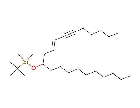 Molecular Structure of 502150-95-0 (Silane, [[(3E)-1-decyl-3-undecen-5-ynyl]oxy](1,1-dimethylethyl)dimethyl-)