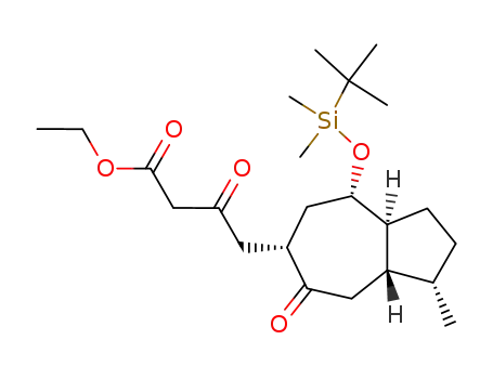 4-[(1S,3aS,4S,6S,8aS)-4-(tert-Butyl-dimethyl-silanyloxy)-1-methyl-7-oxo-decahydro-azulen-6-yl]-3-oxo-butyric acid ethyl ester