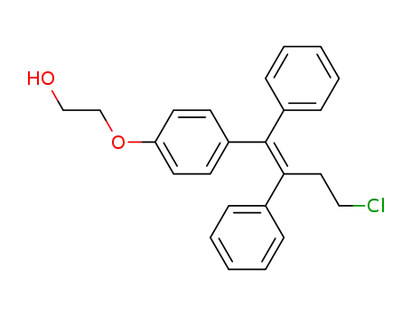 Molecular Structure of 128607-22-7 (2-(4-(4-chloro-1,2-diphenyl-but-1-enyl)phenoxy)ethanol)