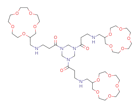 1-(3,5-Bis-{3-[(1,4,7,10,13-pentaoxa-cyclopentadec-2-ylmethyl)-amino]-propionyl}-[1,3,5]triazinan-1-yl)-3-[(1,4,7,10,13-pentaoxa-cyclopentadec-2-ylmethyl)-amino]-propan-1-one