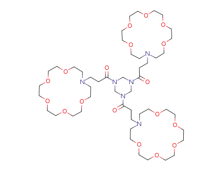 1-[3,5-bis-(3-1,4,7,10,13-pentaoxa-16-aza-cyclooctadec-16-yl-propionyl)-[1,3,5]triazinan-1-yl]-3-(1,4,7,10,13-pentaoxa-16-aza-cyclooctadec-16-yl)-propan-1-one