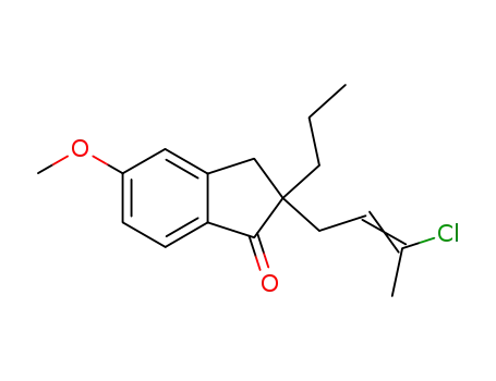 2-((E)-3-Chloro-but-2-enyl)-5-methoxy-2-propyl-indan-1-one