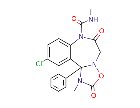 10-chloro-1-methyl-2,6-dioxo-11b-phenyl-1,5,6,11b-tetrahydro-2H-benzo[f][1,2,4]oxadiazolo[2,3-d][1,4]diazepine-7-carboxylic acid methylamide