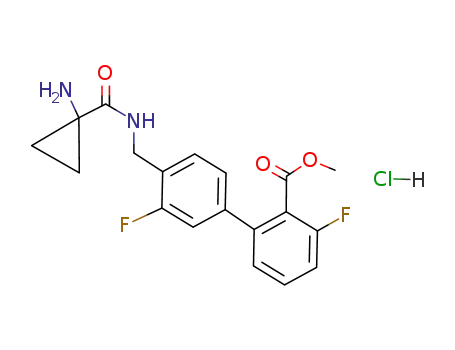 1-[({[3,3'-difluoro-2'-(methoxycarbonyl)-1,1'-biphenyl-4-yl]methyl}amino)carbonyl]cyclopropanaminium chloride
