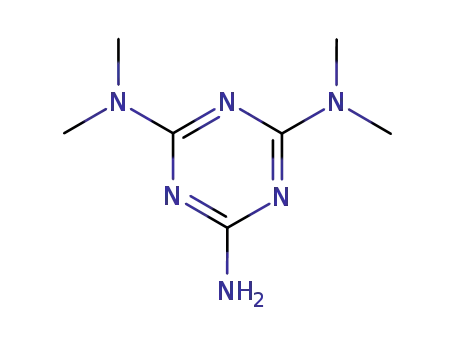 Molecular Structure of 2827-47-6 (N~2~,N~2~,N~4~,N~4~-tetramethyl-1,3,5-triazine-2,4,6-triamine)