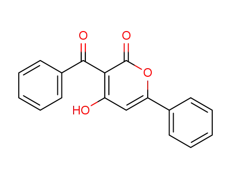 Molecular Structure of 14895-21-7 (3-benzoyl-2-hydroxy-6-phenyl-4H-pyran-4-one)