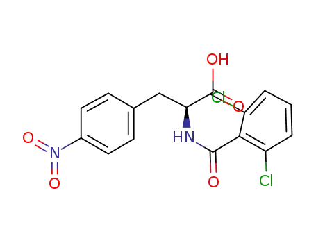 Molecular Structure of 401906-14-7 (L-Phenylalanine, N-(2,6-dichlorobenzoyl)-4-nitro-)