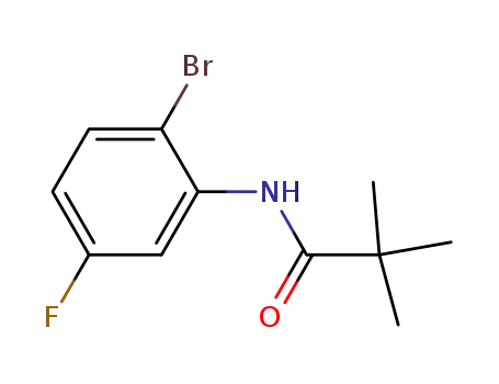 Molecular Structure of 885609-84-7 (PropanaMide, N-(2-broMo-5-fluorophenyl)-2,2-diMethyl-)