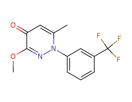 Molecular Structure of 146824-75-1 (3-methoxy-6-methyl-1-[3-(trifluoromethyl)phenyl]pyridazin-4-one)