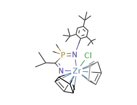 (C5H5)2Zr(Cl)(N(C6H2(C(CH3)3)3)P(CH3)2C(CH(CH3)2)N)