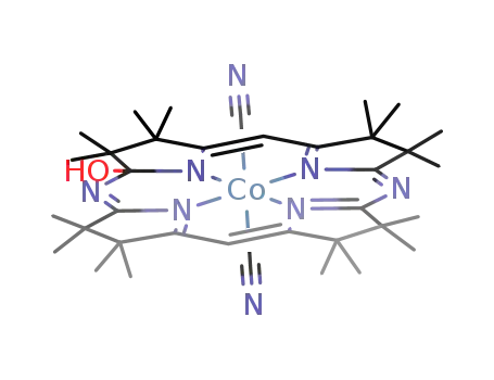 (+/-)-dicyano{2,2,3,3,7,7,8,8,12,12,13,13,17,17,18,18-hexadecamethyl-2,3,7,8,12,13,17,18-octahydro-1H,21H-10,20-diaza-porphinato}cobalt(III)