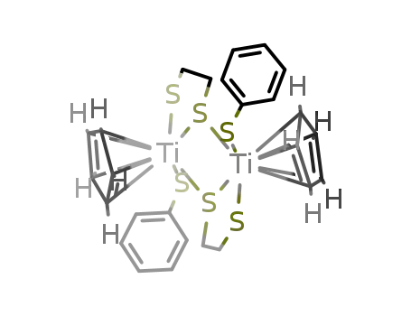 bis((cyclopentadienyl)(1,2-ethanedithiolate)(SPh)titanium(IV))