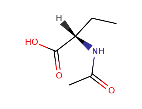 Molecular Structure of 19146-51-1 (Butanoic acid, 2-(acetylamino)-,(2S)-)