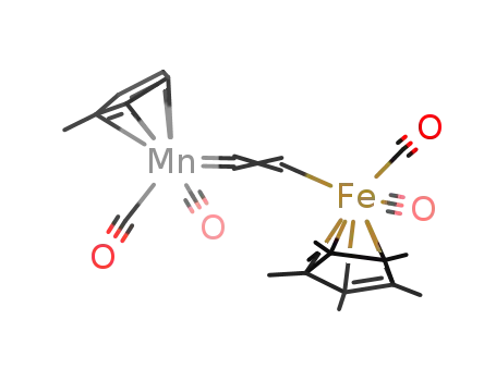 (η5-C5H4Me)(carbonyl)2manganese(η1-vinylideneiron(η5-C5Me5)(carbonyl)2)