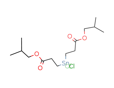 Molecular Structure of 66896-27-3 (Propanoic acid, 3,3'-(dichlorostannylene)bis-, bis(2-methylpropyl) ester)