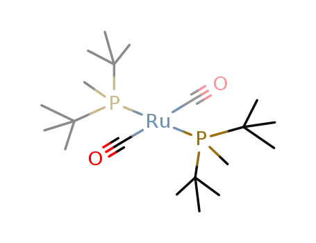 Molecular Structure of 167774-59-6 (Ruthenium, bis[bis(1,1-dimethylethyl)methylphosphine]dicarbonyl-)