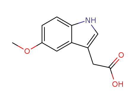 Molecular Structure of 3471-31-6 (5-Methoxyindole-3-acetic acid)