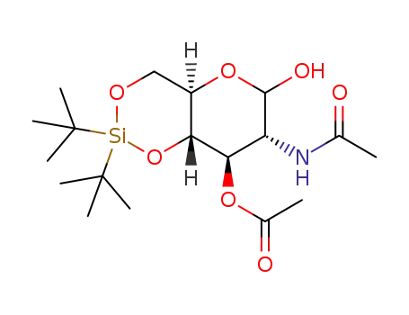 2-acetamido-3-O-acetyl-2-deoxy-4,6-O-(di-tert-butylsilandiyl)-D-glucopyranose
