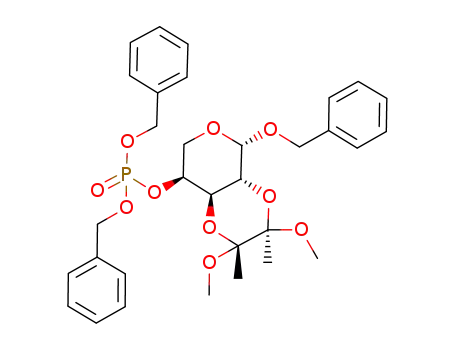 1-O-benzyl-2,3-(2,3-dimethoxybut-2,3-diyl)-β-L-arabinopyranoside-4-O-dibenzylphosphate