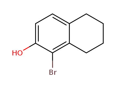 Molecular Structure of 32337-86-3 (2-Naphthalenol, 1-bromo-5,6,7,8-tetrahydro-)
